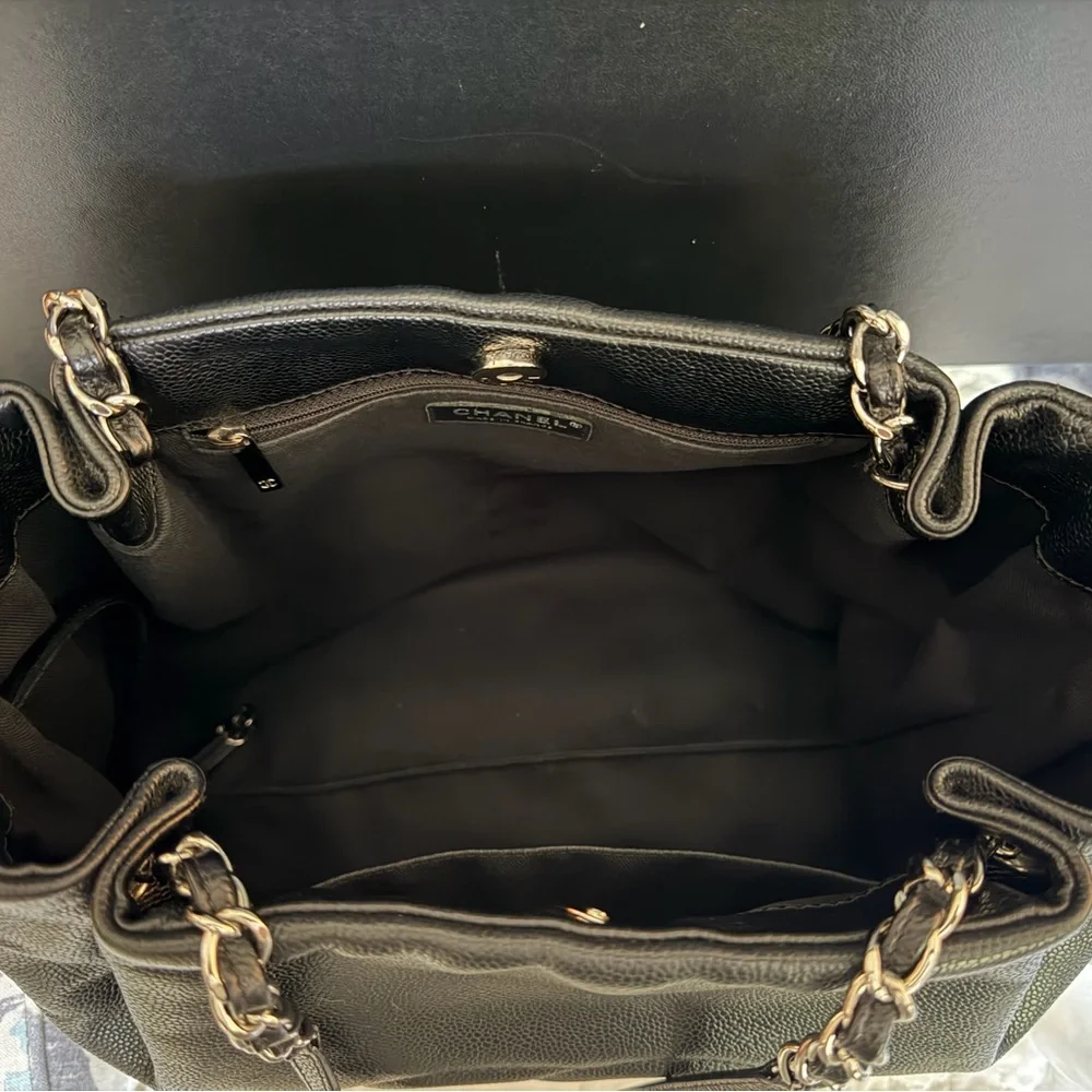 Chanel Pleated Timeless Chain Tote